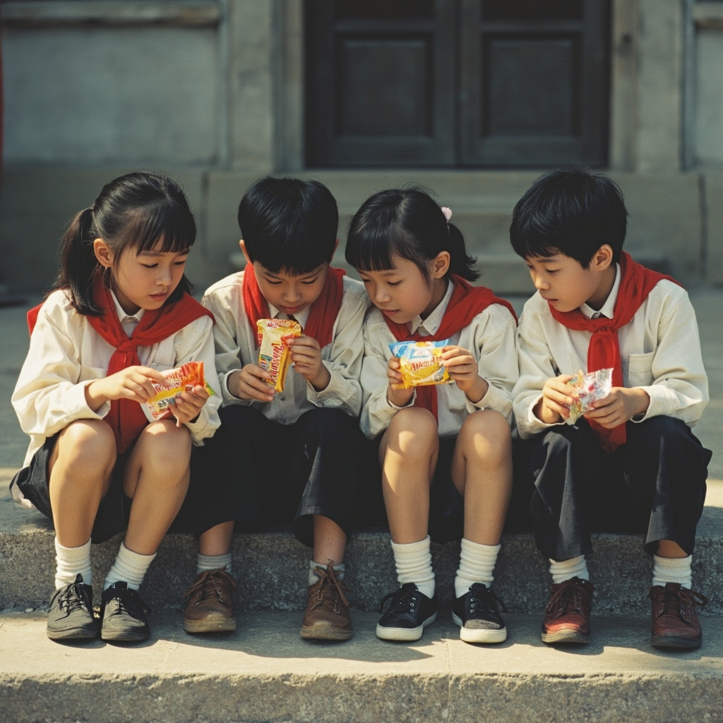 放学路上分享零食 放学路上分享零食